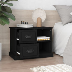 vidaXL Bedside Cabinet Black 60x35.5x45 cm 3