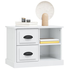 vidaXL Bedside Cabinet High Gloss White 60x35.5x45 cm 4