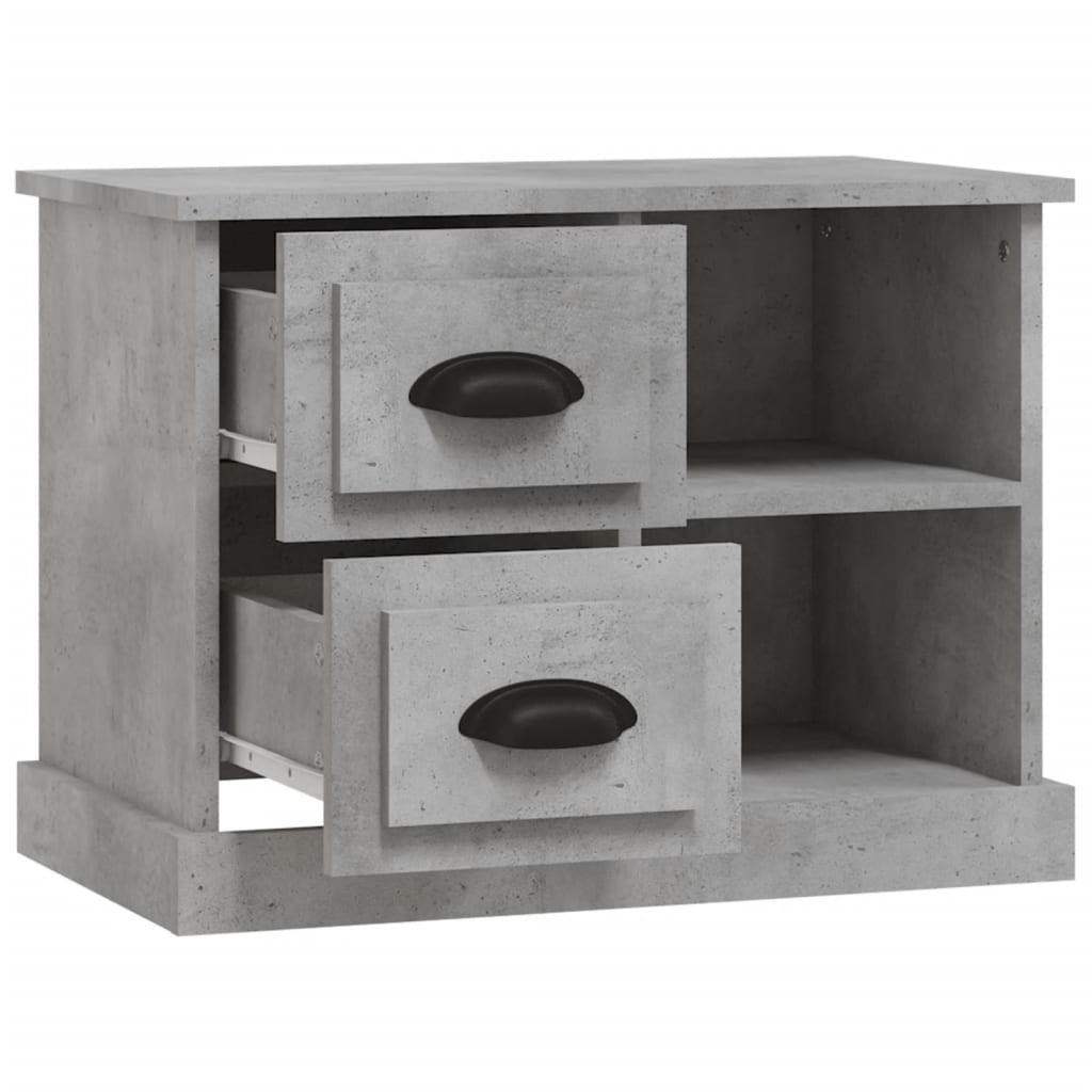 vidaXL Bedside Cabinet Concrete Grey 60x35.5x45 cm 6