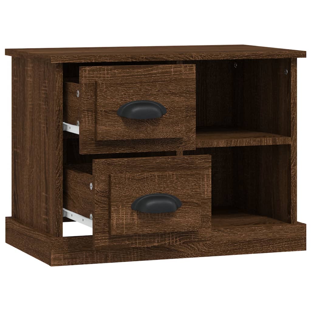 vidaXL Bedside Cabinet Brown Oak 60x35.5x45 cm 6