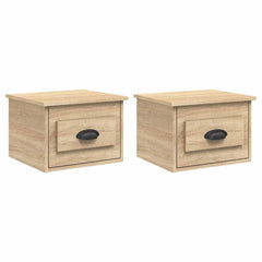 vidaXL Wall-mounted Bedside Cabinets 2 pcs Sonoma Oak 41.5x36x28cm 2