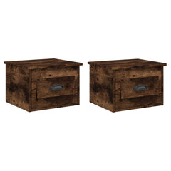 vidaXL Wall-mounted Bedside Cabinets 2 pcs Smoked Oak 41.5x36x28cm 2