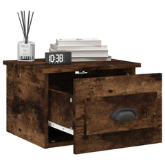 vidaXL Wall-mounted Bedside Cabinets 2 pcs Smoked Oak 41.5x36x28cm 4