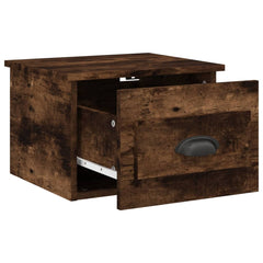 vidaXL Wall-mounted Bedside Cabinets 2 pcs Smoked Oak 41.5x36x28cm 6
