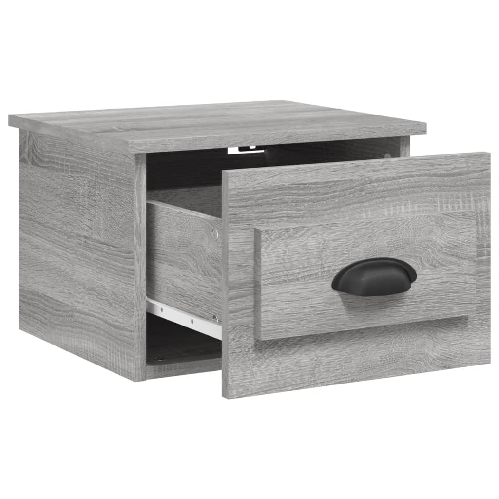 vidaXL Wall-mounted Bedside Cabinets 2 pcs Grey Sonoma 41.5x36x28cm 6