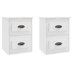 vidaXL Wall-mounted Bedside Cabinets 2 pcs White 41.5x36x53cm 2