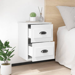 vidaXL Wall-mounted Bedside Cabinets 2 pcs White 41.5x36x53cm 4