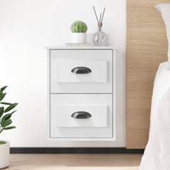 vidaXL Wall-mounted Bedside Cabinets 2 pcs White 41.5x36x53cm 1