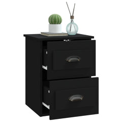 vidaXL Wall-mounted Bedside Cabinets 2 pcs Black 41.5x36x53cm 6