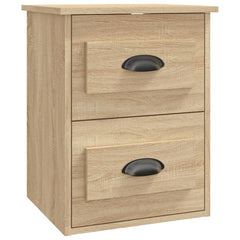 vidaXL Wall-mounted Bedside Cabinet Sonoma Oak 41.5x36x53cm 2