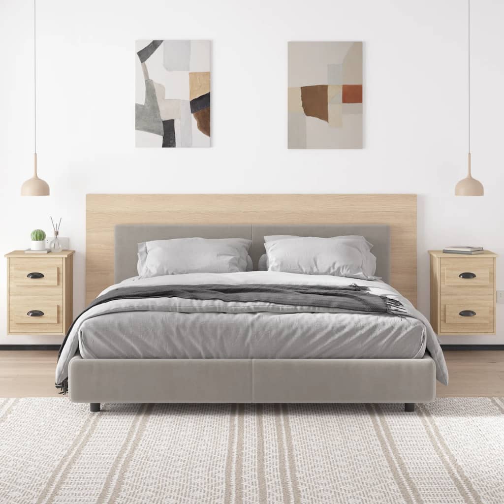 vidaXL Wall-mounted Bedside Cabinets 2 pcs Sonoma Oak 41.5x36x53cm 3