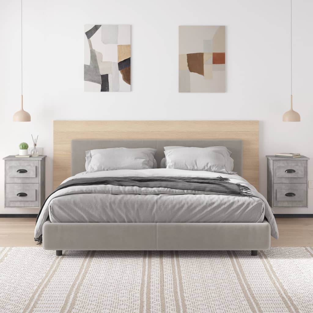 vidaXL Wall-mounted Bedside Cabinets 2 pcs Concrete Grey 41.5x36x53cm 3
