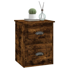 vidaXL Wall-mounted Bedside Cabinets 2 pcs Smoked Oak 41.5x36x53cm 5
