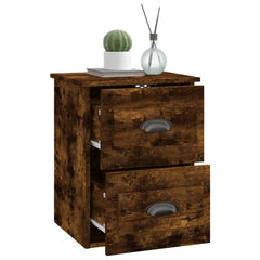 vidaXL Wall-mounted Bedside Cabinets 2 pcs Smoked Oak 41.5x36x53cm 6