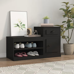 vidaXL Shoe Cabinet Black 100x42x60 cm Engineered Wood 1