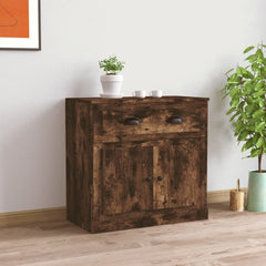 vidaXL Sideboard Smoked Oak 70x35.5x67.5 cm Engineered Wood 1