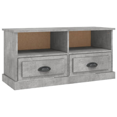 vidaXL TV Cabinet Concrete Grey 93x35.5x45 cm Engineered Wood 2