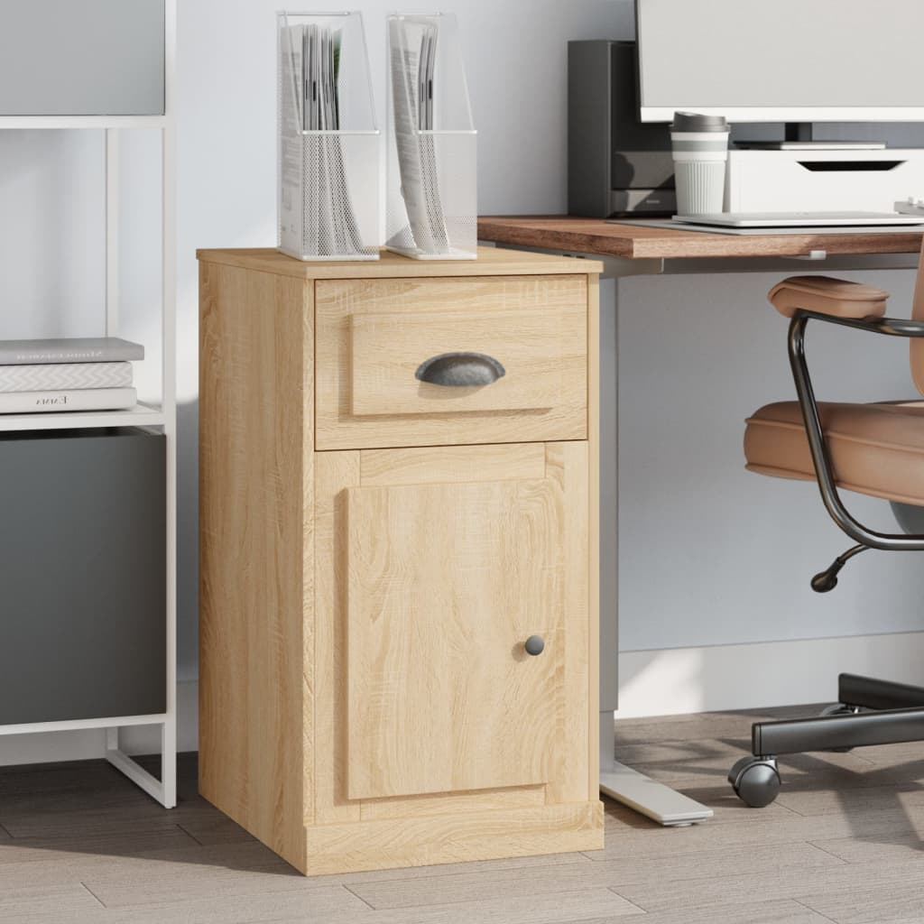 vidaXL Side Cabinet with Drawer Sonoma Oak 40x50x75 cm Engineered Wood 1