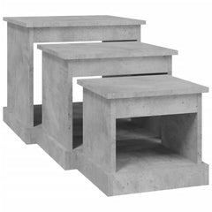 vidaXL Coffee Tables 3 pcs Concrete Grey Engineered Wood 5