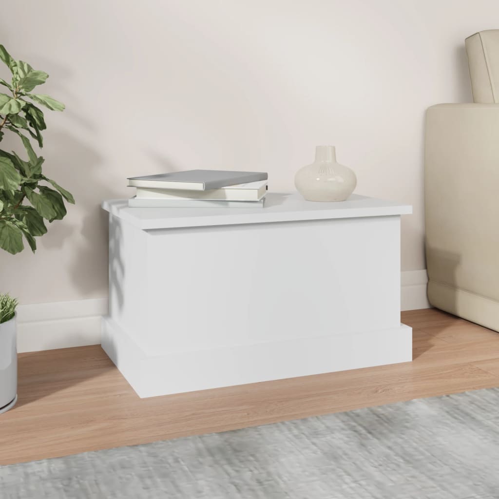 vidaXL Storage Box White 50x30x28 cm Engineered Wood 3