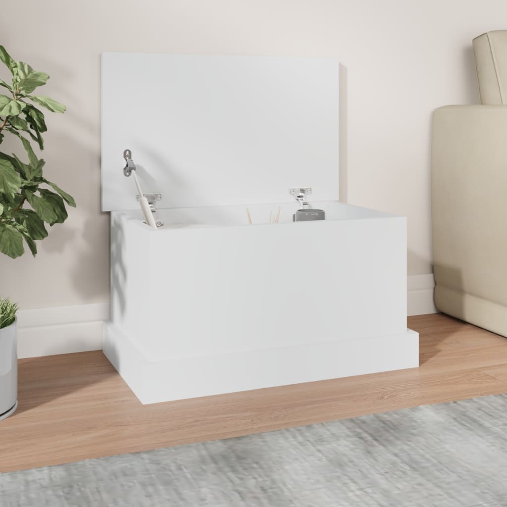vidaXL Storage Box White 50x30x28 cm Engineered Wood 1