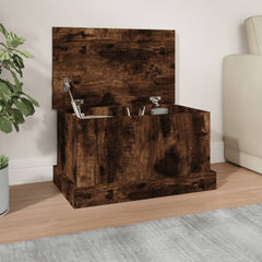 vidaXL Storage Box Smoked Oak 50x30x28 cm Engineered Wood 1