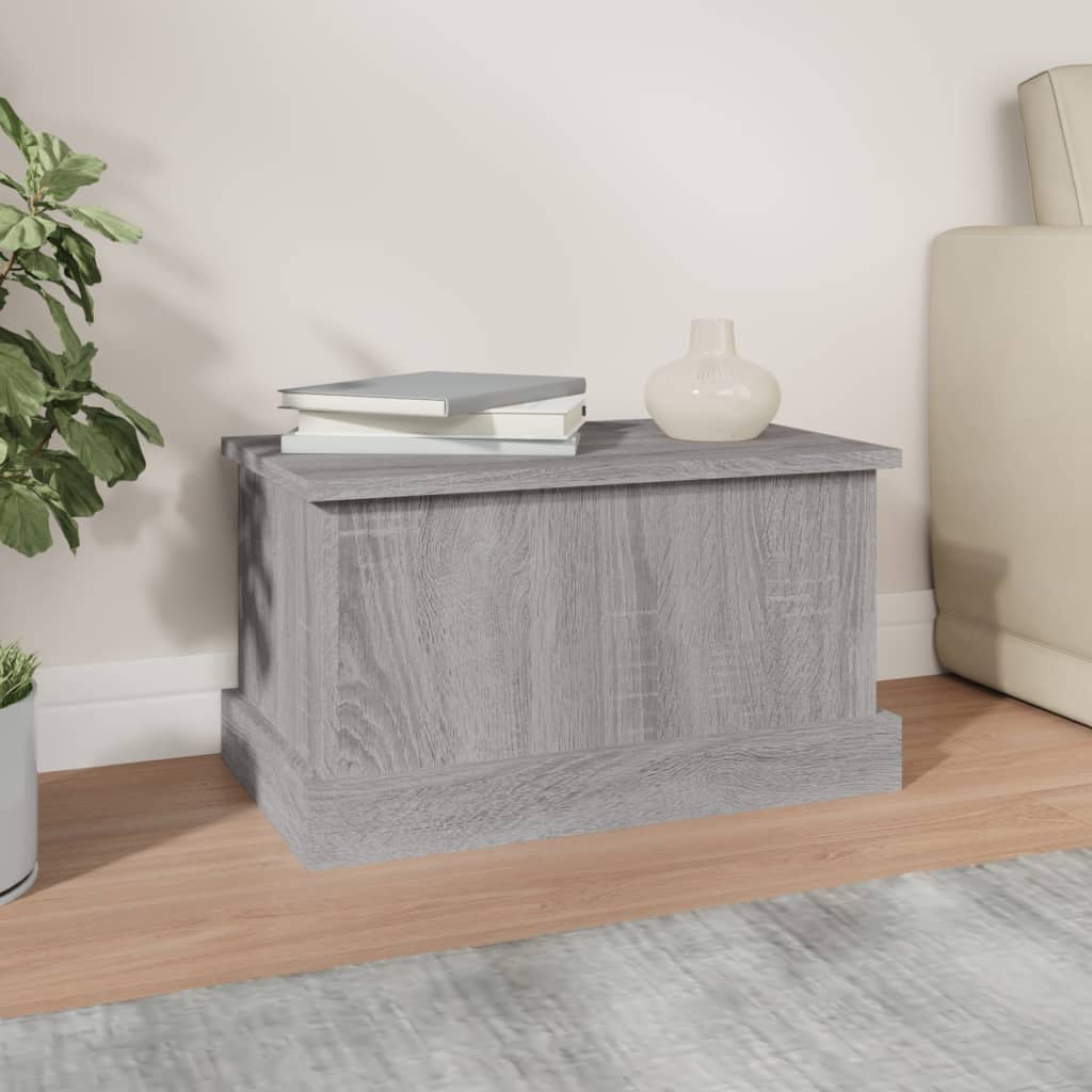 vidaXL Storage Box Grey Sonoma 50x30x28 cm Engineered Wood 3