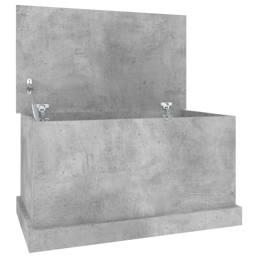 vidaXL Storage Box Concrete Grey 70x40x38 cm Engineered Wood 2