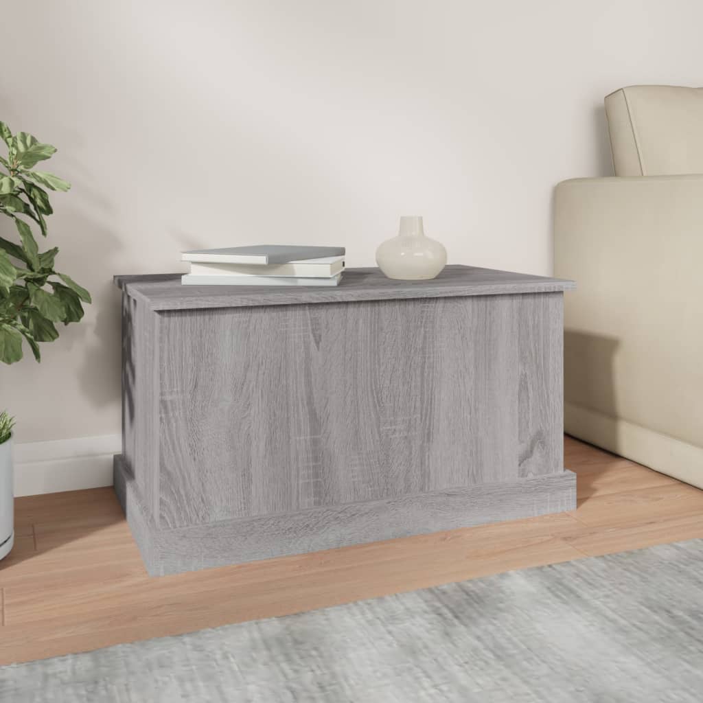 vidaXL Storage Box Grey Sonoma 70x40x38 cm Engineered Wood 3