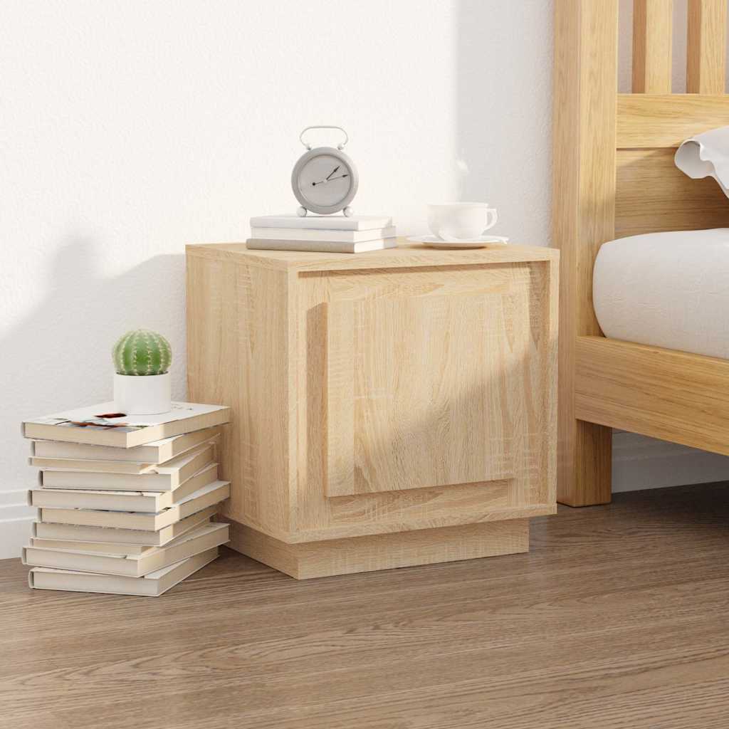 vidaXL Bedside Cabinets 2 pcs Sonoma Oak 44x35x45 cm Engineered Wood 3