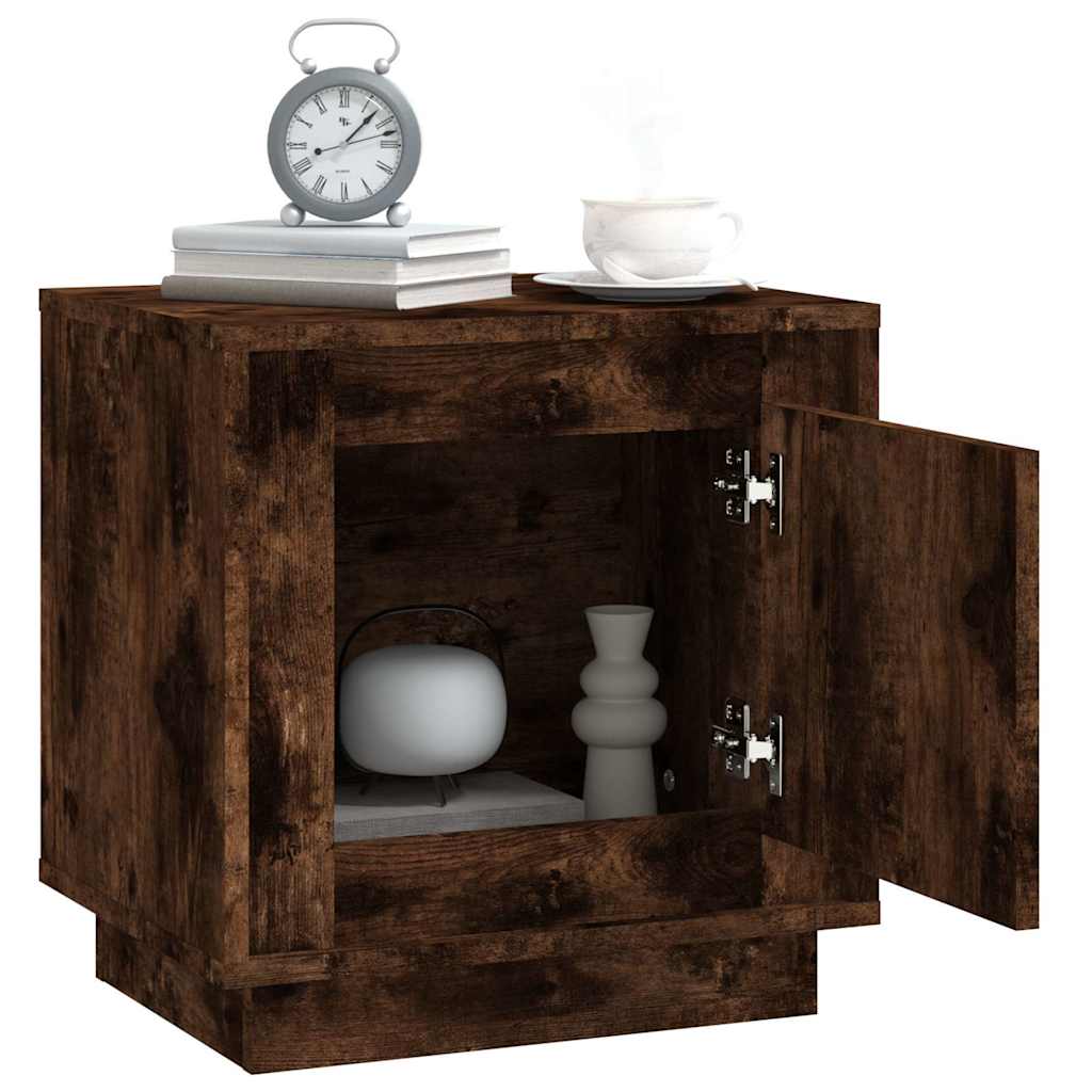 vidaXL Bedside Cabinets 2 pcs Smoked Oak 44x35x45 cm Engineered Wood 5