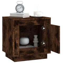 vidaXL Bedside Cabinets 2 pcs Smoked Oak 44x35x45 cm Engineered Wood 5