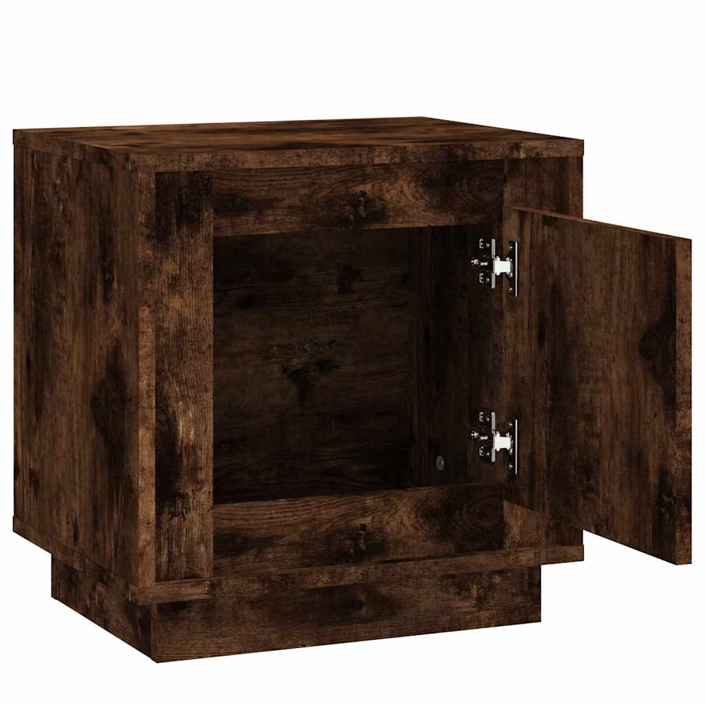 vidaXL Bedside Cabinets 2 pcs Smoked Oak 44x35x45 cm Engineered Wood 6