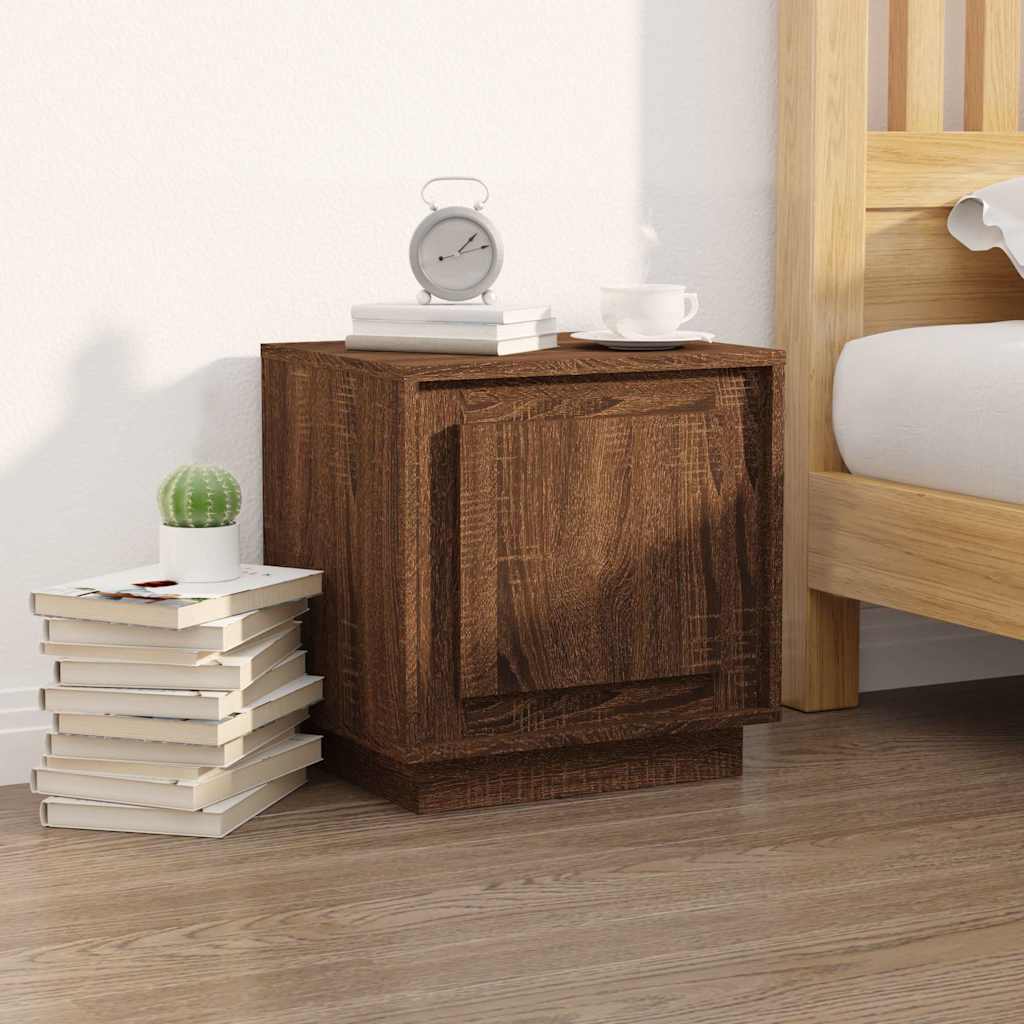 vidaXL Bedside Cabinets 2 pcs Brown Oak 44x35x45 cm Engineered Wood 3