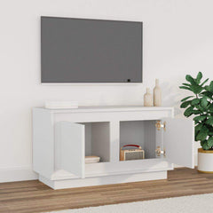 vidaXL TV Cabinet | White | Engineered Wood | 80x35x45 cm | TV Cabinet 3