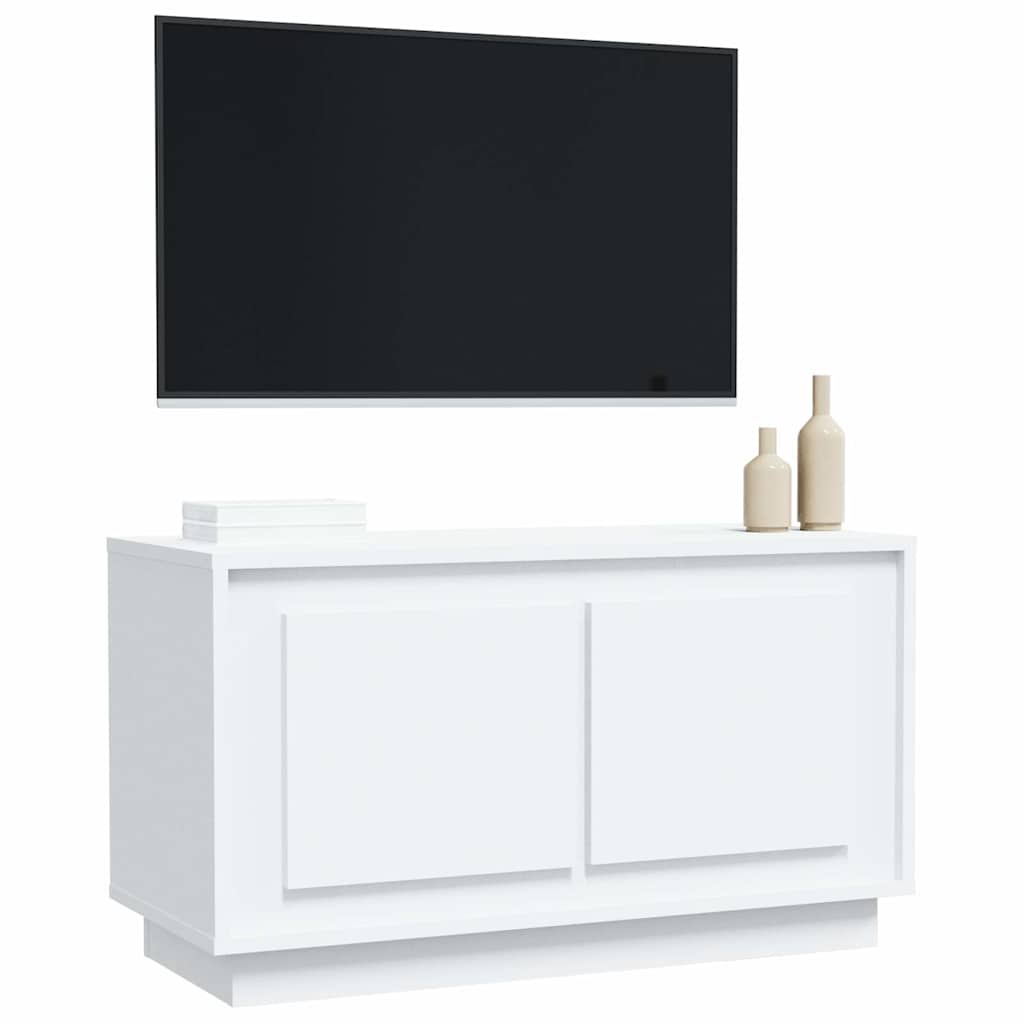 vidaXL TV Cabinet | White | Engineered Wood | 80x35x45 cm | TV Cabinet 4