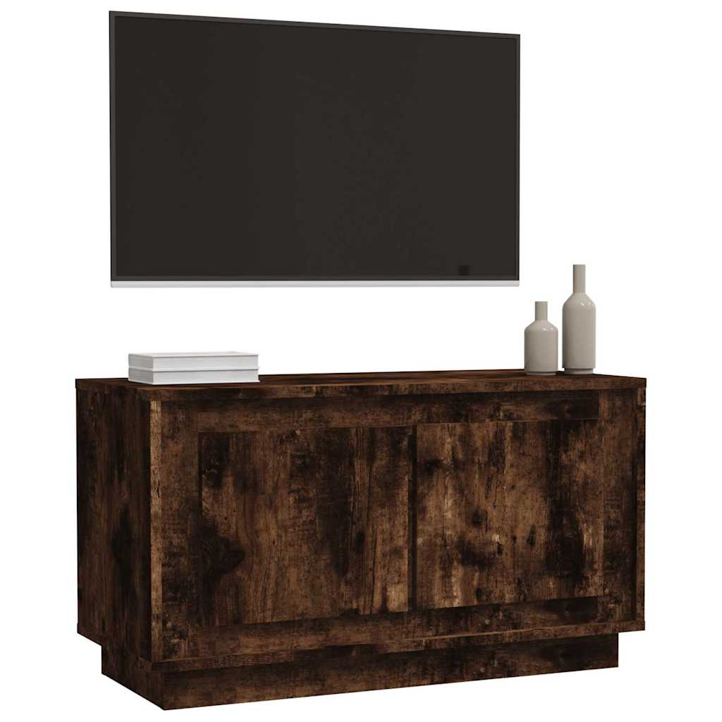 vidaXL TV Cabinet | Smoked Oak | Engineered Wood | Compact | TV Cabinet 4
