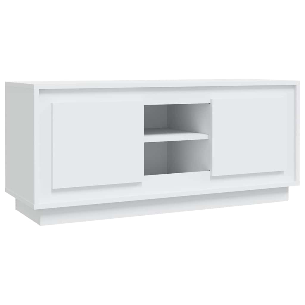 vidaXL TV Cabinet White 102x35x45 cm Engineered Wood 2