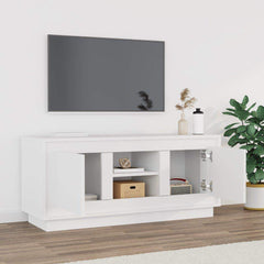vidaXL TV Cabinet White 102x35x45 cm Engineered Wood 3