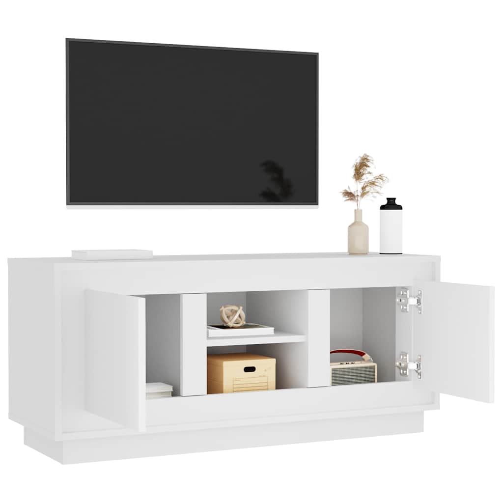 vidaXL TV Cabinet White 102x35x45 cm Engineered Wood 5