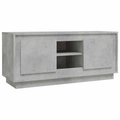 vidaXL TV Cabinet Concrete Grey 102x35x45 cm Engineered Wood 2