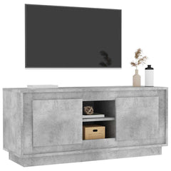 vidaXL TV Cabinet Concrete Grey 102x35x45 cm Engineered Wood 4