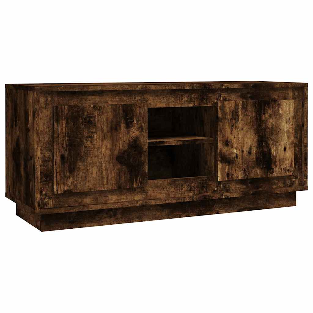 vidaXL TV Cabinet Smoked Oak 102x35x45 cm Engineered Wood 2
