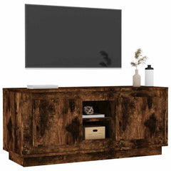 vidaXL TV Cabinet Smoked Oak 102x35x45 cm Engineered Wood 4