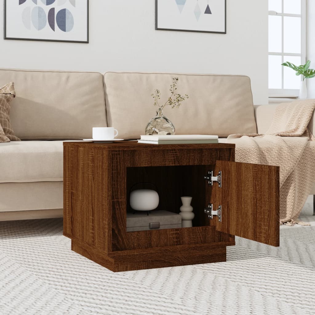 vidaXL Coffee Table Brown Oak 51x50x44 cm Engineered Wood 3