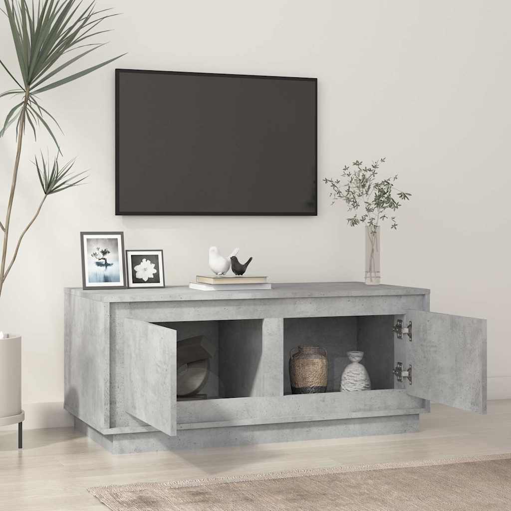 vidaXL Coffee Table Concrete Grey 102x50x44 cm Engineered Wood 3