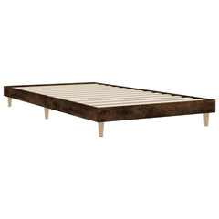 vidaXL Bed Frame without Mattress Smoked Oak 100x200 cm Engineered Wood 3