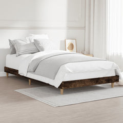 vidaXL Bed Frame without Mattress Smoked Oak 100x200 cm Engineered Wood 4