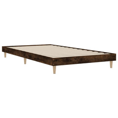 vidaXL Bed Frame without Mattress Smoked Oak 90x200 cm Engineered Wood 3