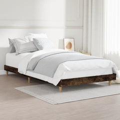 vidaXL Bed Frame without Mattress Smoked Oak 90x200 cm Engineered Wood 4